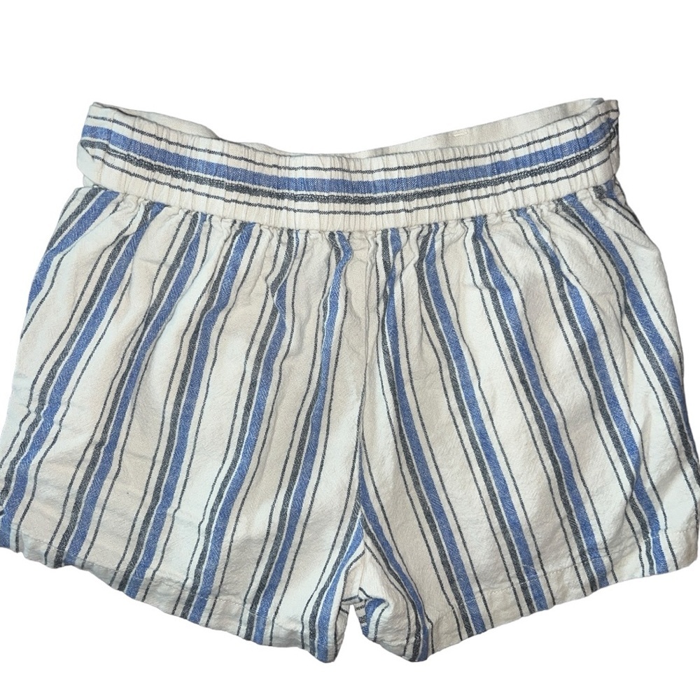 J.Crew Striped Linen Tie-Front Shorts - Picture 2 of 6